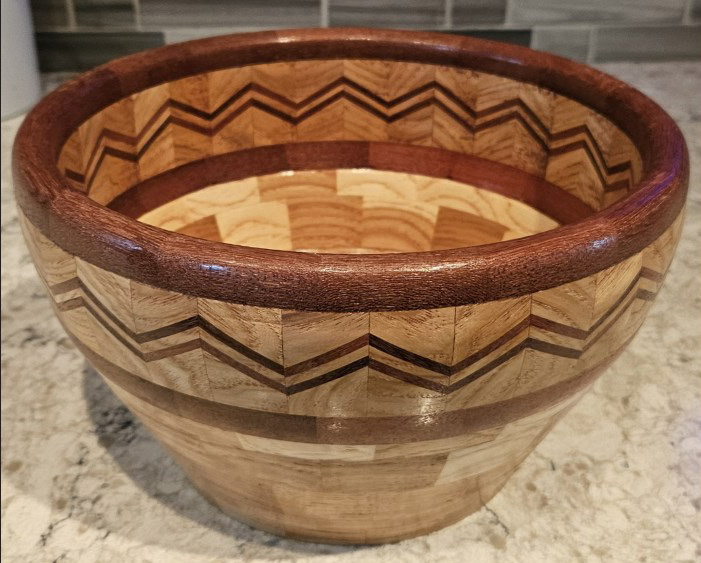 Segmented bowl being designed.