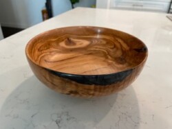 Olive and Alumilite Bowl by Russell Stolzoff