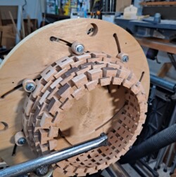 Working a segmented bowl by Bob