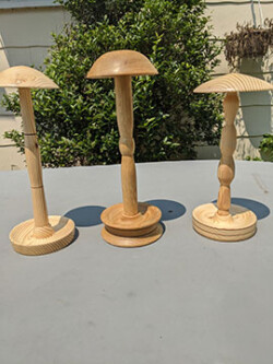 3 Wig Stands by Karl Geary