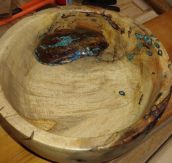 Pecan Bowl with Gold by Tim Hatch