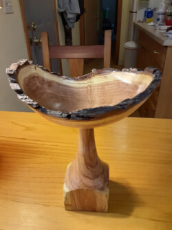 Mesquite Pedestal Bowl by Terry Reynolds