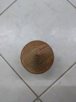Spiral Bottle Stopper, top view, by Gerald Avery