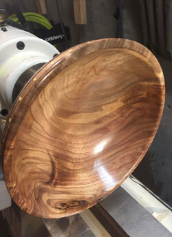 Bowl being finished by Mark Miller