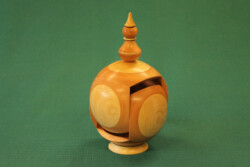 Half Open Spherical Box with Finial by Jim Duxbury