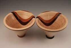 Stripped bowls by Jim Duxbury
