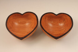 Heart shaped bowls by Jim Duxbury