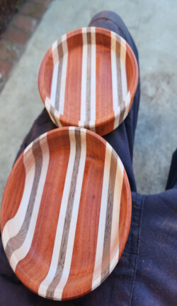 Segmented bowls by Kay Gee