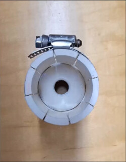 Egg Holding jig for sanding by Waukeene Vinson