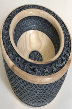 Fabric covered bowl by Kevin McAlister