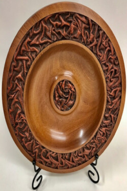 Fabric decorated plate by Kevin McAlister