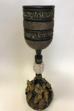 Fabric decorated chalis by Kevin McAlister