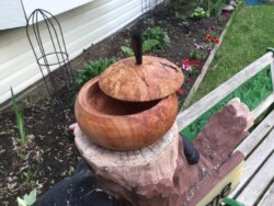 Lidded bowl by Ron Kisko